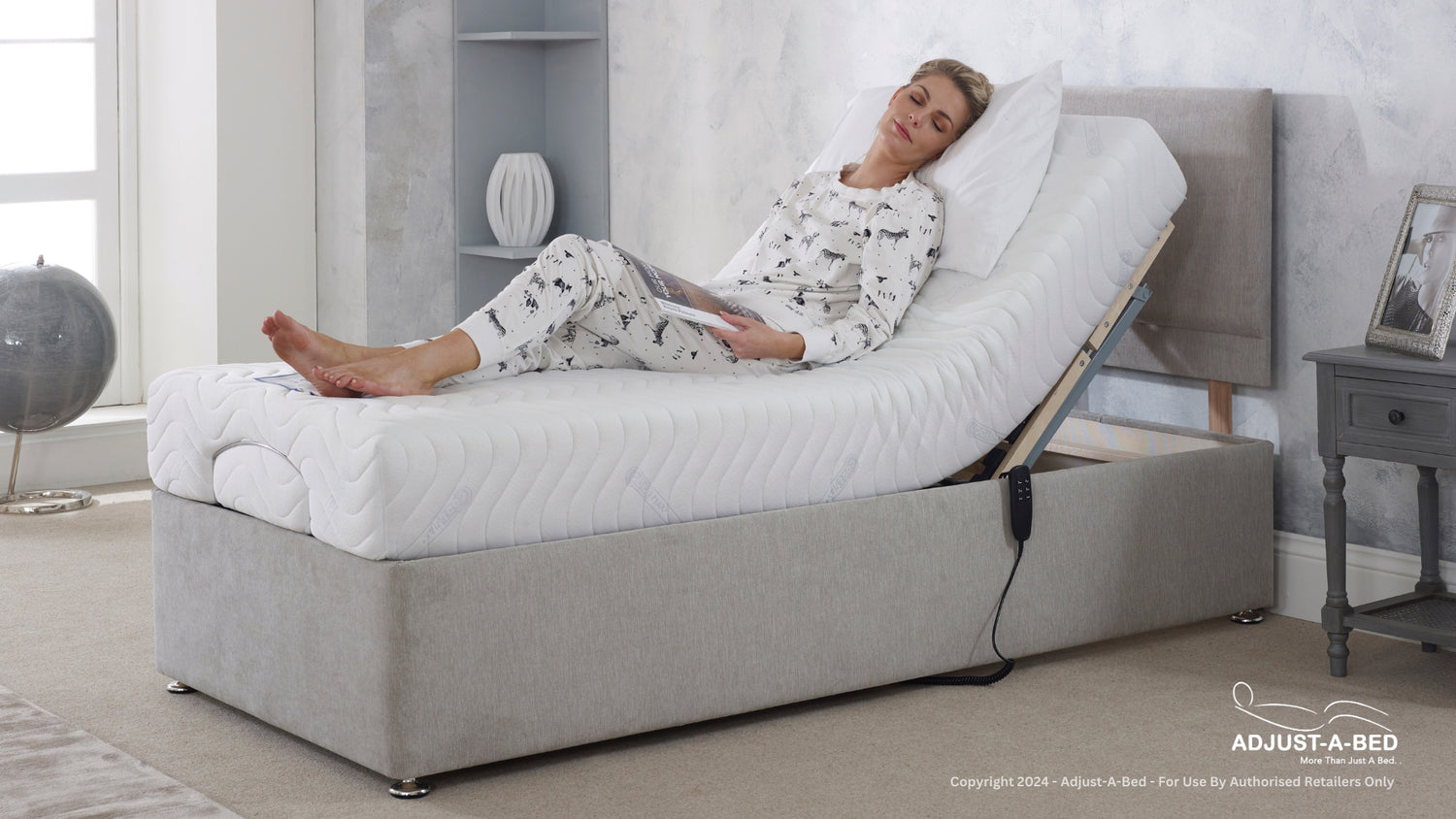 Ortho Memory Adjustable Bed with Mattress – 150mm reflex foam