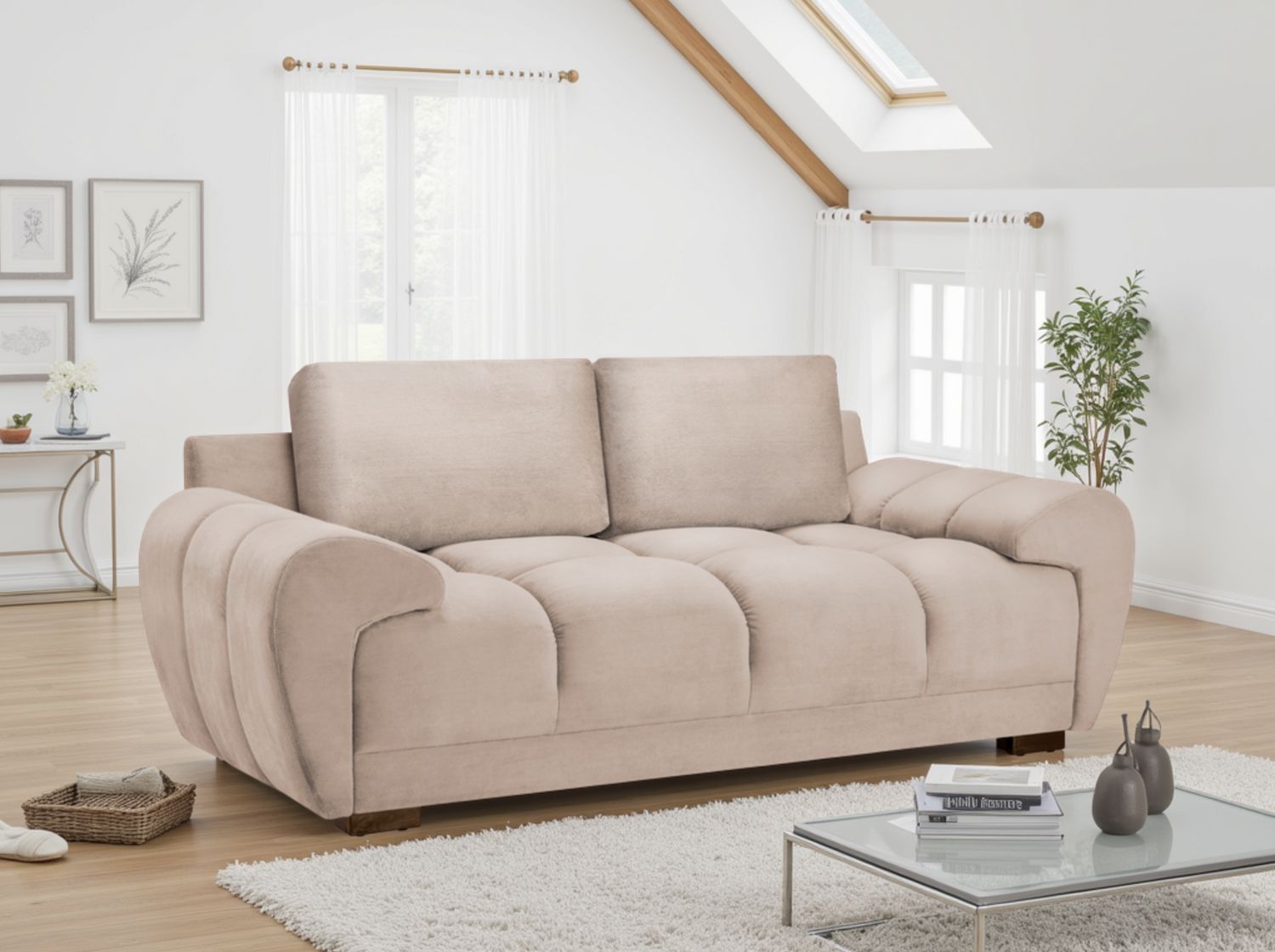 Azzuro Sofa Mocha 2 Seater