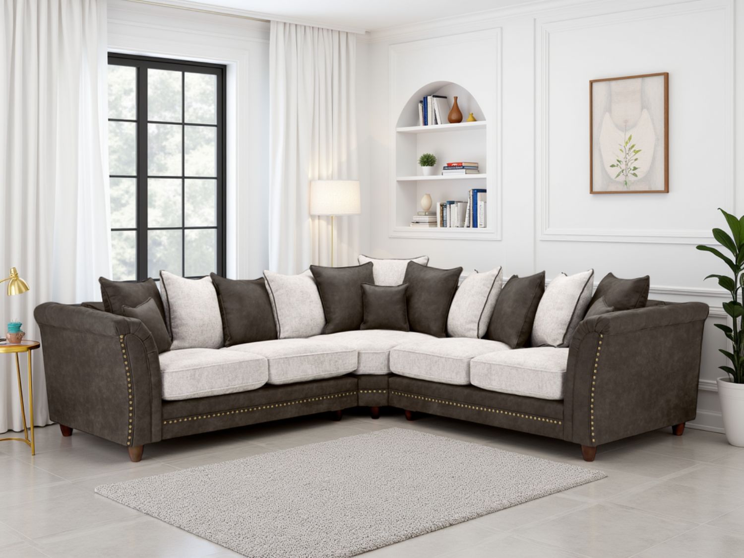 Bella Sofa Grey Large Corner