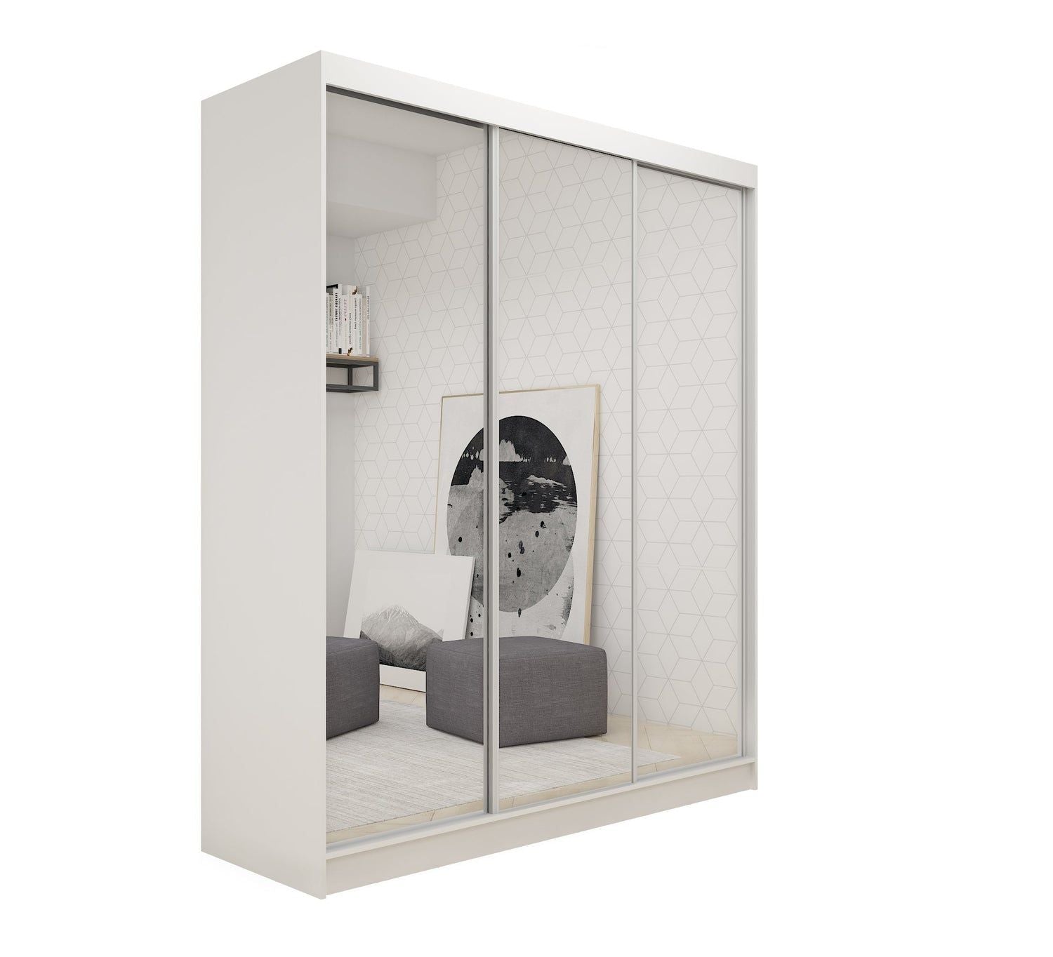 Felicity Sliding Wardrobe White 180cm