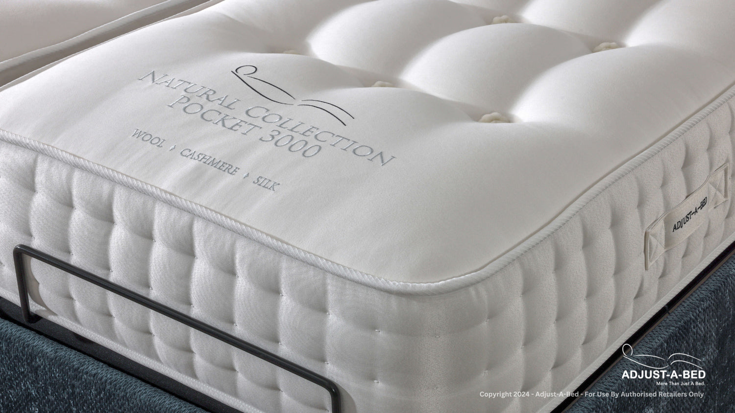 Natural 3000 Adjustable Bed with Mattress – 10.5", Deep Mattress