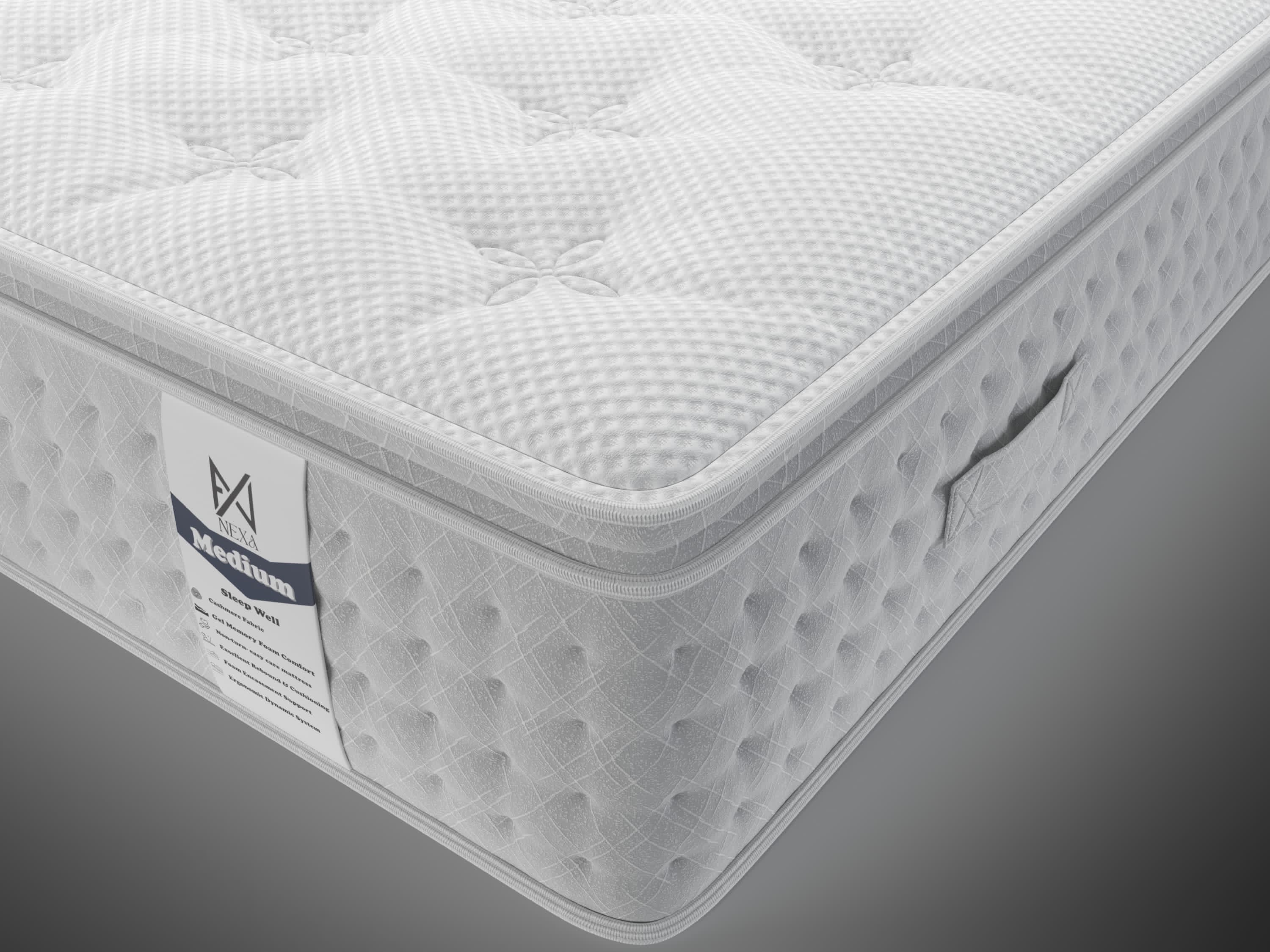 Nexus 1000 Pocket Spring Pillow Top Mattress Medium
