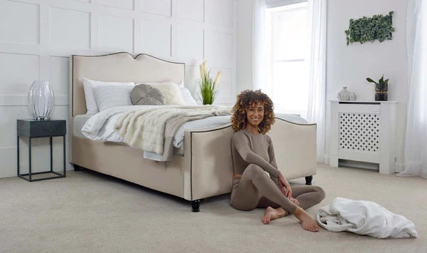 Knox Velvet-Finish Bed Frame