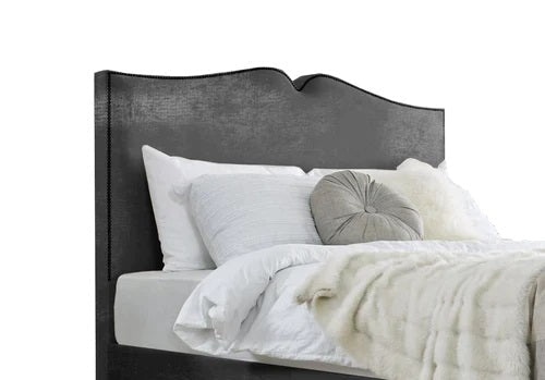 Knox Velvet-Finish Bed Frame