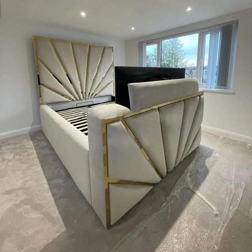 Gold Strip Tv Bed