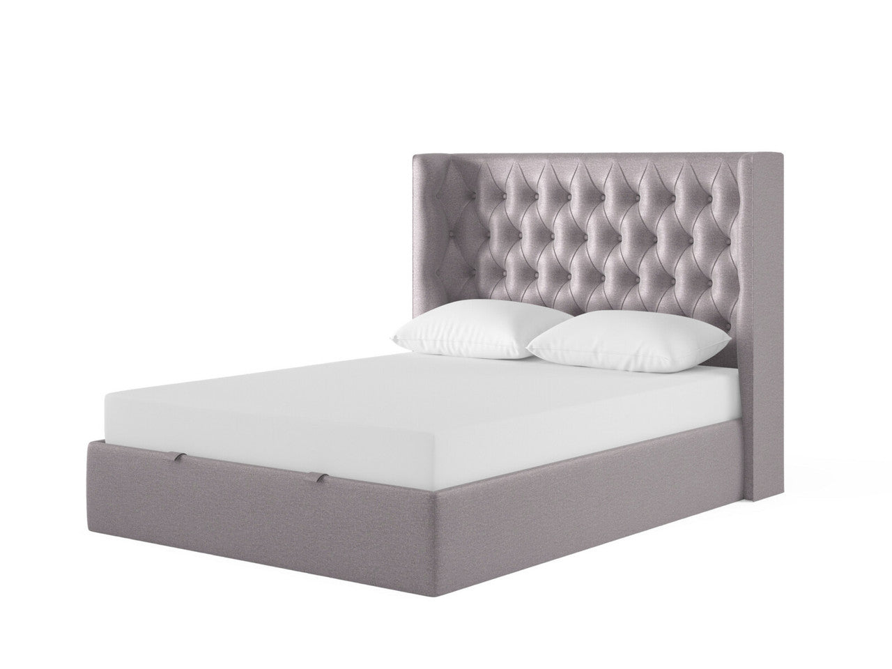 Lilliana Upholstered Bed With Winged Headboard