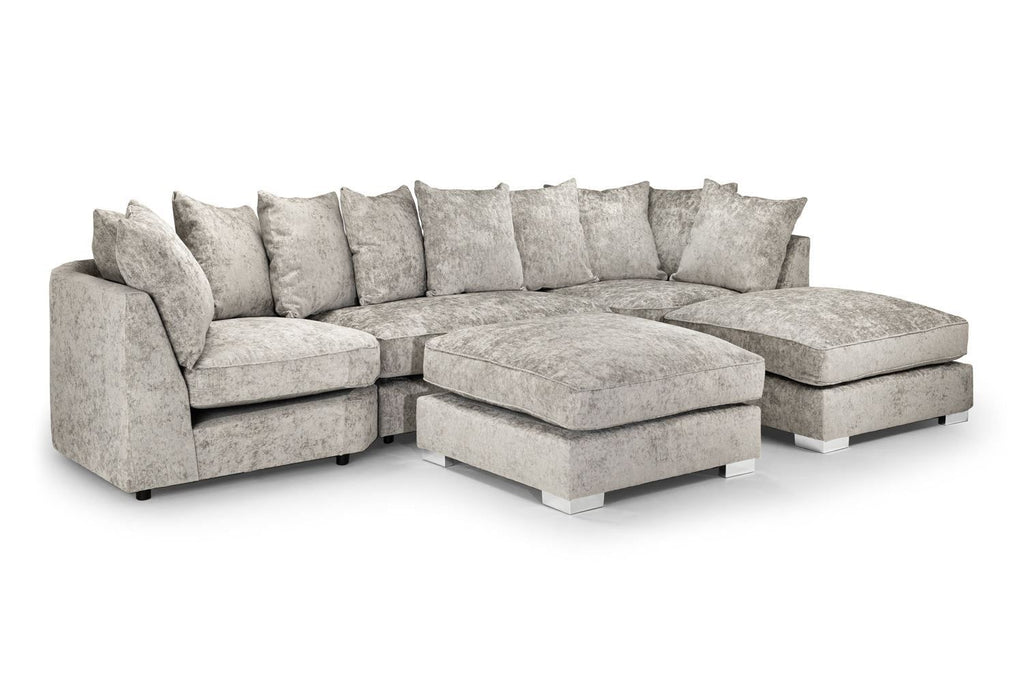 Truffle Fabric U Shape Pillow Scatter Back Large Corner Sofa