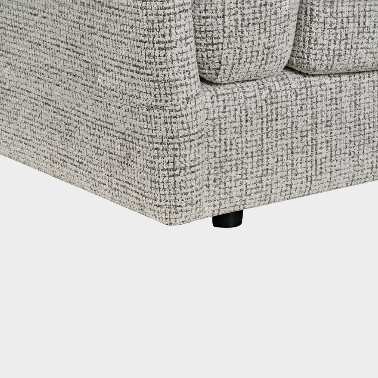 Grey Chenille Fabric 2 Seater Sofa with Chunky Arm Cushions