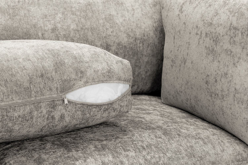 Truffle Fabric Large U Shaped Fullback Corner Sofa