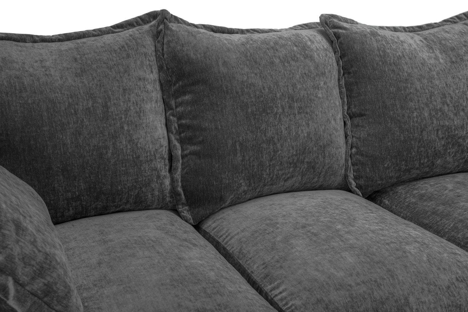 Grey Fabric Large Scatter Back Corner Sofa Group