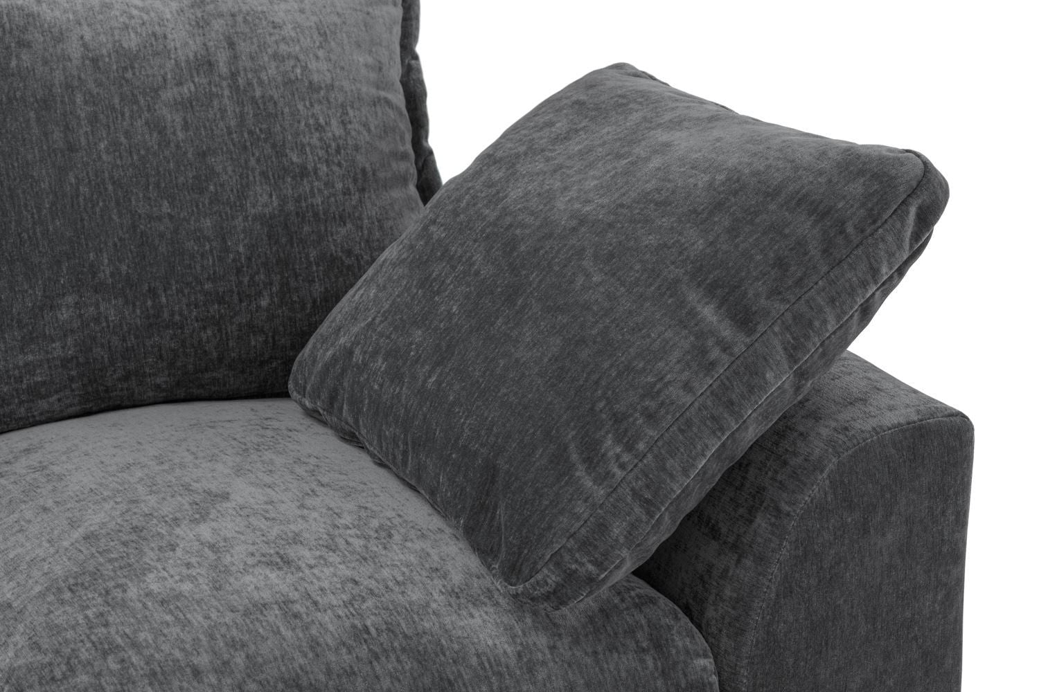 Grey Fabric Large Scatter Back Corner Sofa Group