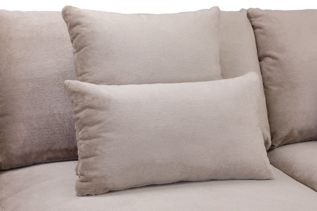 Mocha Chenille Fabric Right Hand Facing Corner Sofa