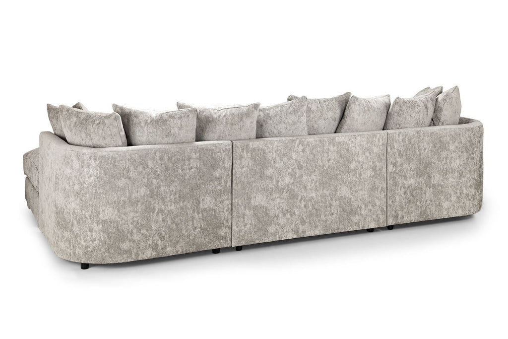 Truffle Fabric U Shape Pillow Scatter Back Large Corner Sofa
