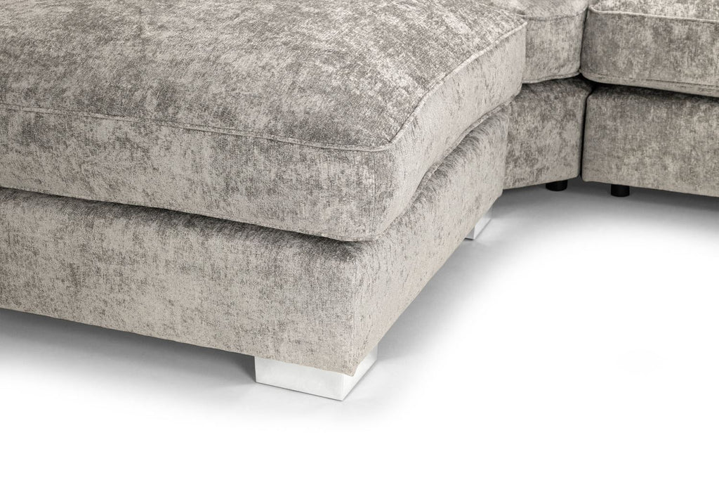 Truffle Fabric U Shape Pillow Scatter Back Large Corner Sofa