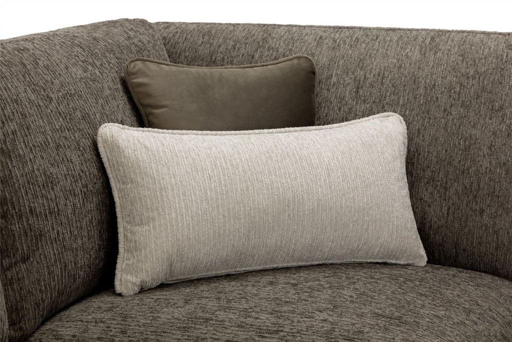 Mocha Chenille Fabric Standard Back 3 Seater Sofa