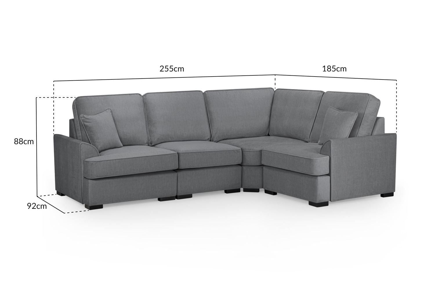 Grey Fabric Large Universal Corner Sofa