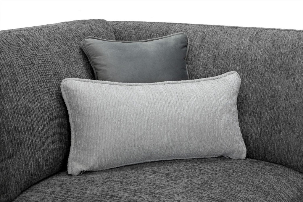 Grey Chenille Fabric Upholstered Armchair