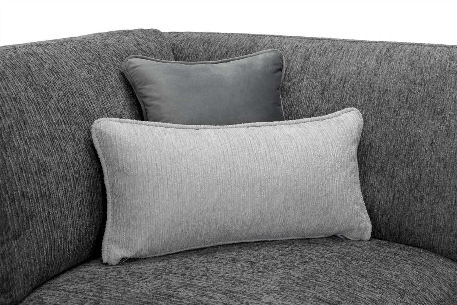 Grey Chenille Fabric Upholstered Armchair