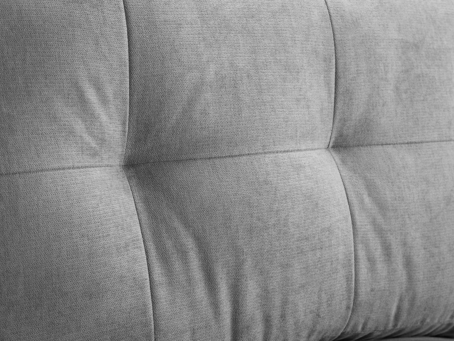 Grey Fabric 3 Seater Sofa Tufted Designed