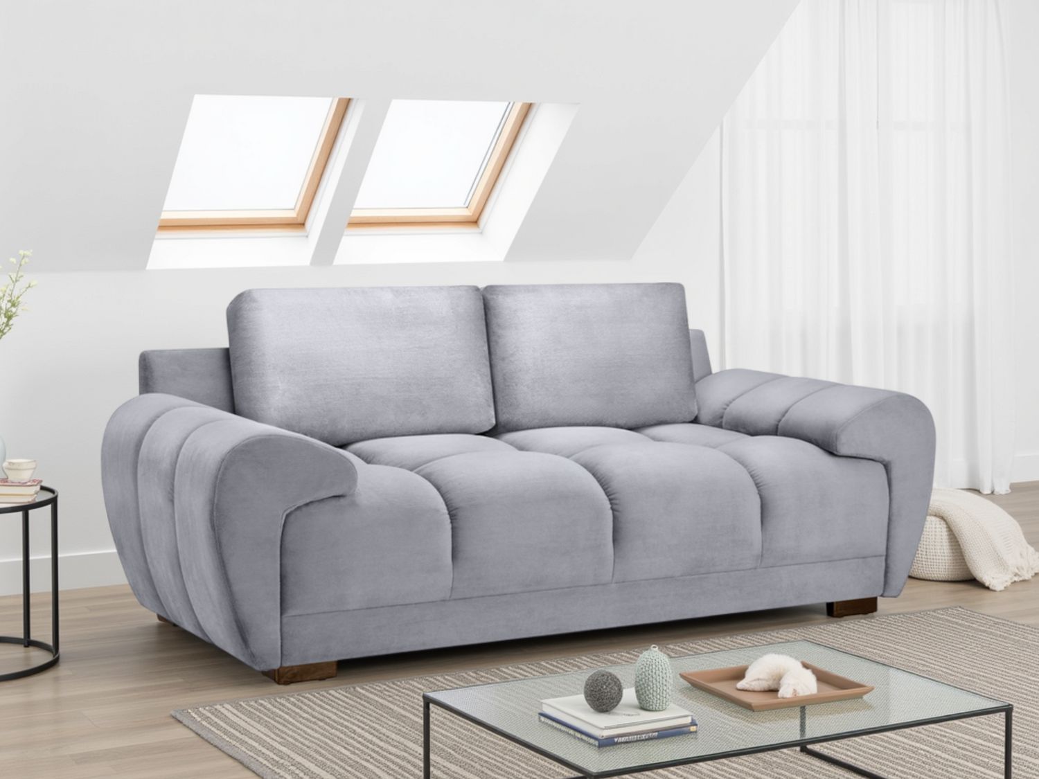 Azzuro Sofa Grey 2 Seater