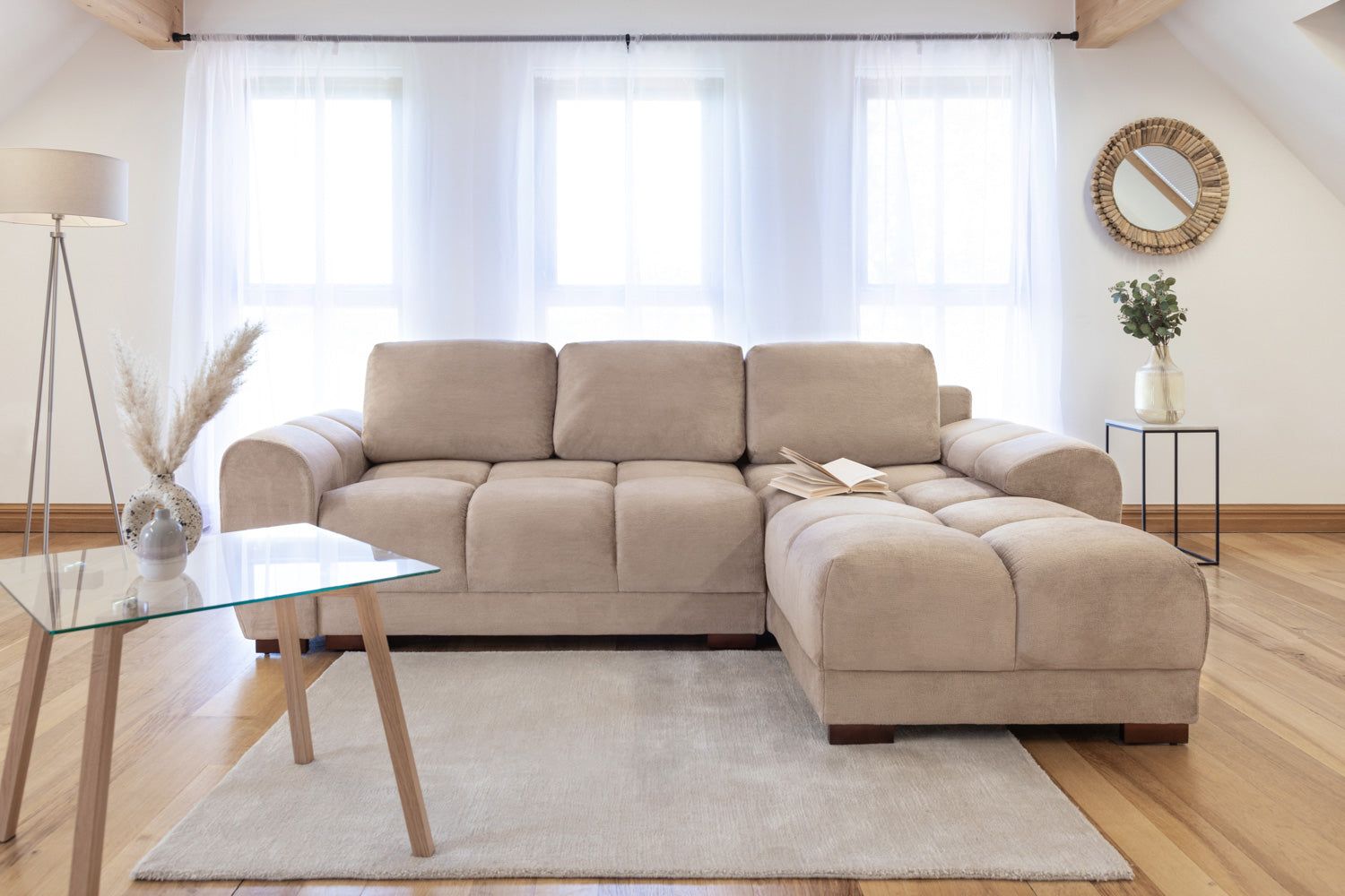 Azzuro Sofabed Mocha Universal Corner