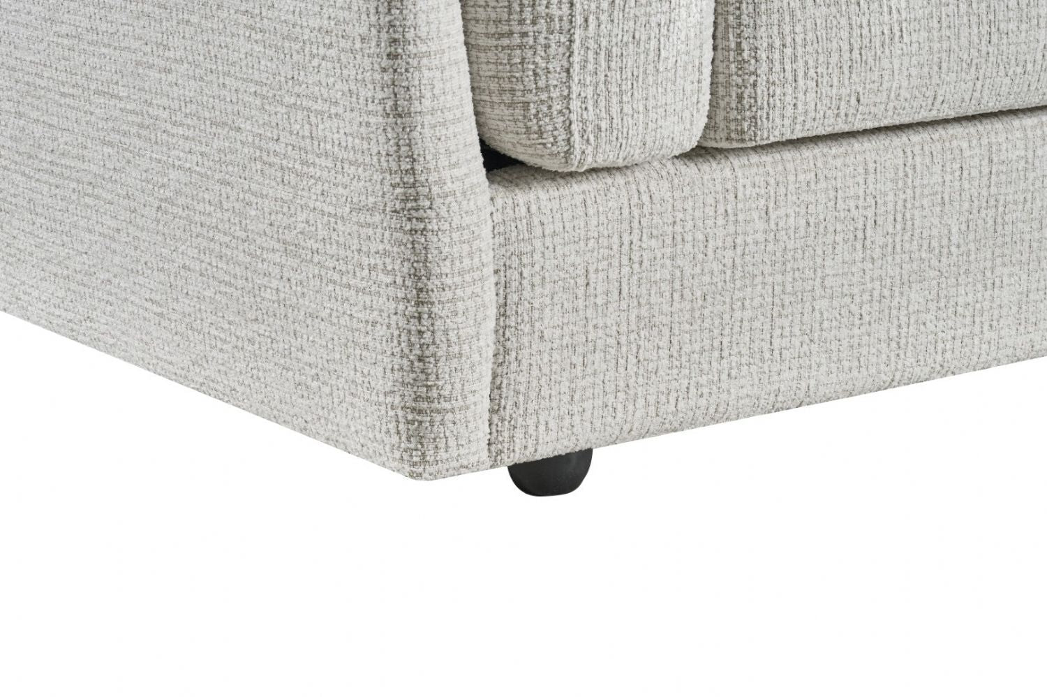 Beige Chenille Fabric 3 Seater Sofa with Chunky Arm Cushions