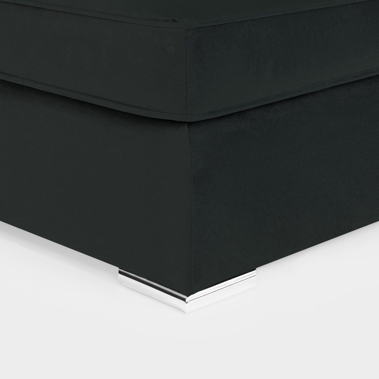 Slate Grey Velvet U Shape Corner Group Sofa with Footstool