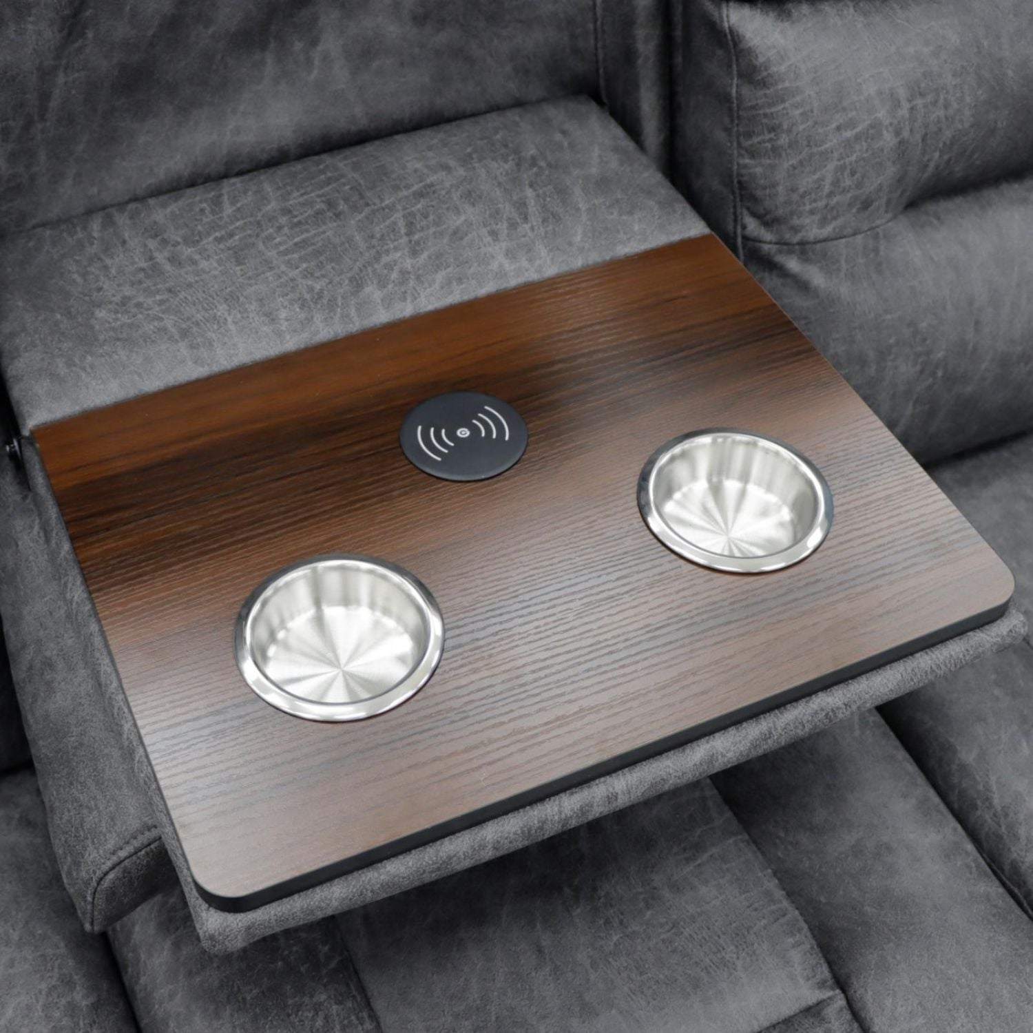 Grey Fabric 3 Seater Electric Recliner Sofa