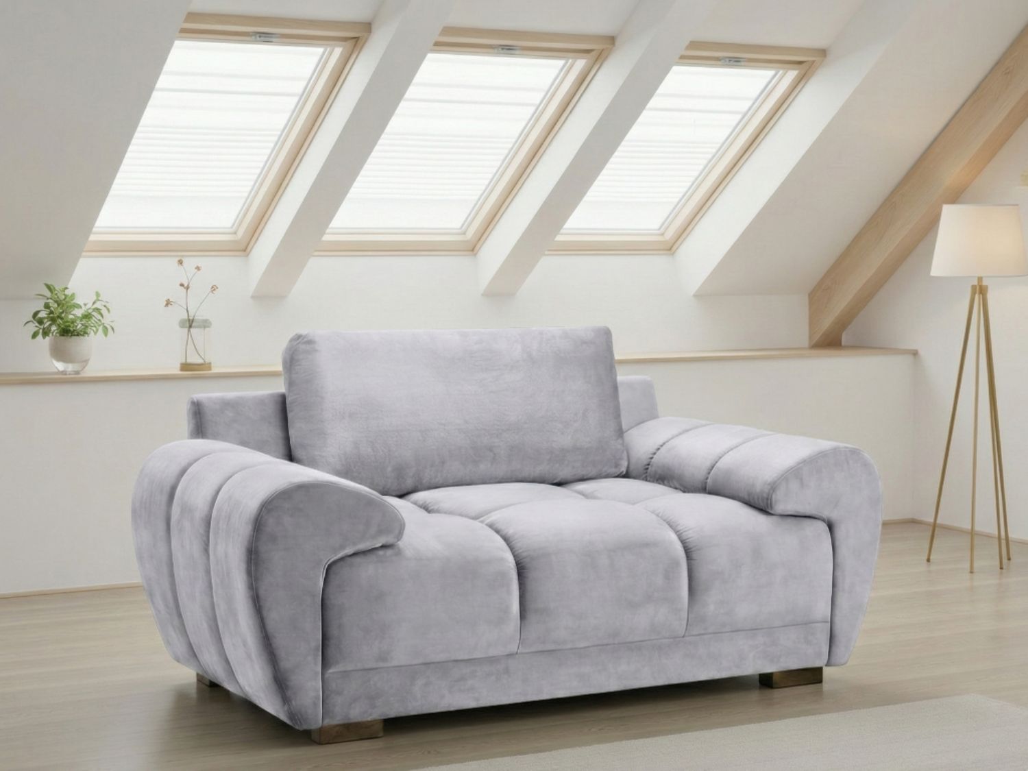 Azzuro Sofa Grey Armchair