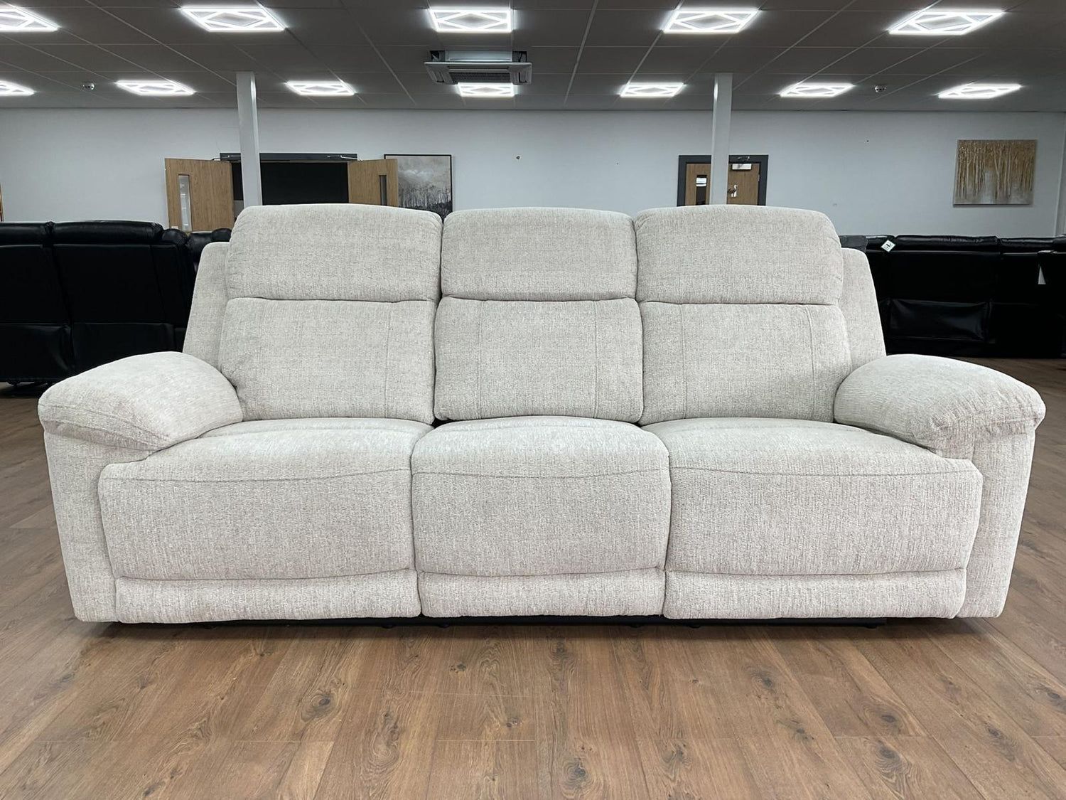Owen Electric Recliner Beige 3 Seater