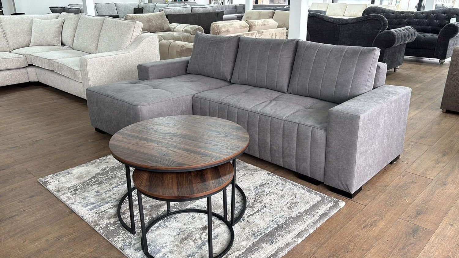 Hugo Sofabed Grey Left Hand Facing Corner