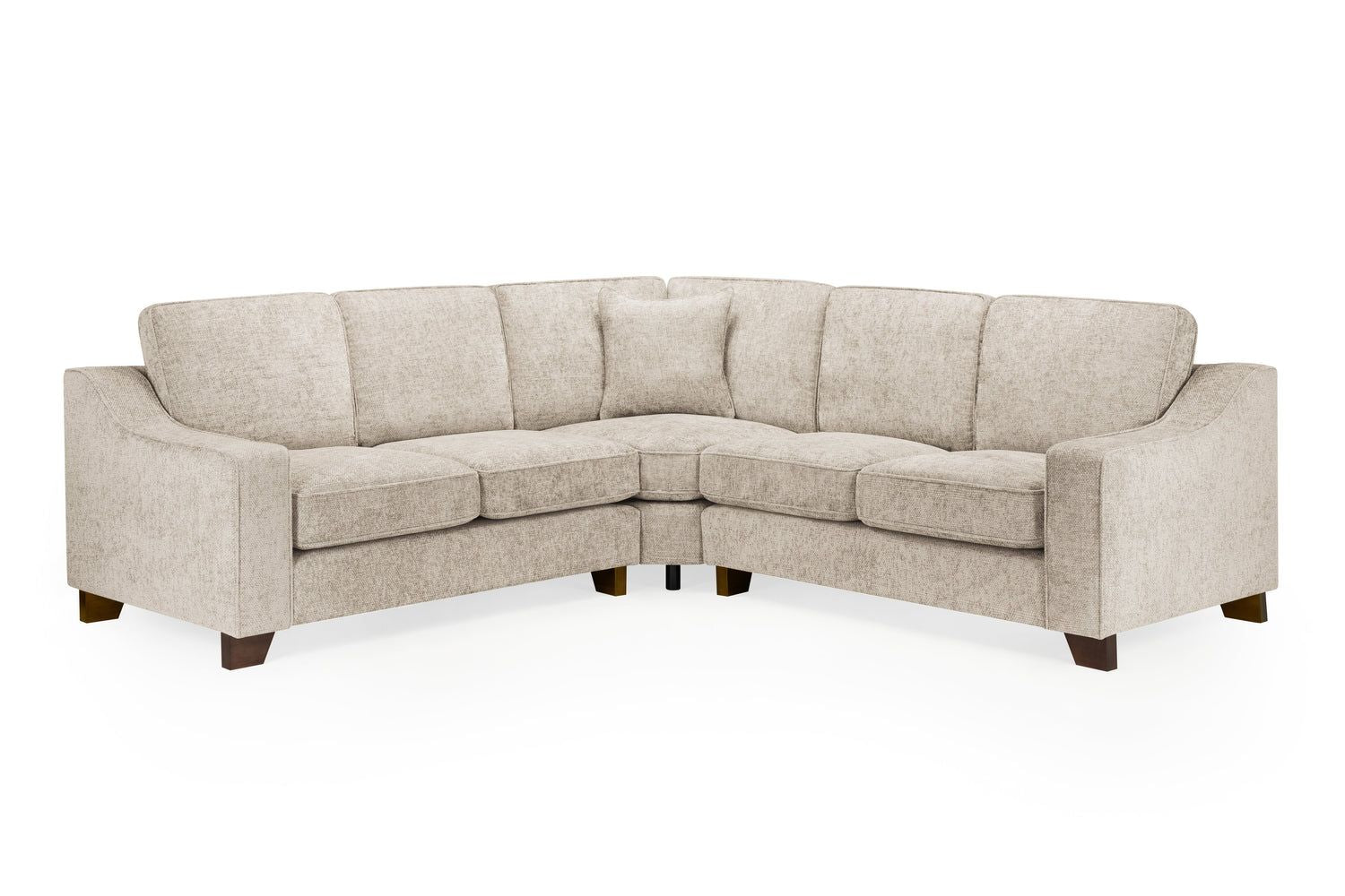 Stone Woven Fabric Large Corner Group Sofa