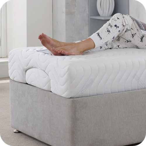Ortho Memory Adjustable Bed with Mattress – 150mm reflex foam