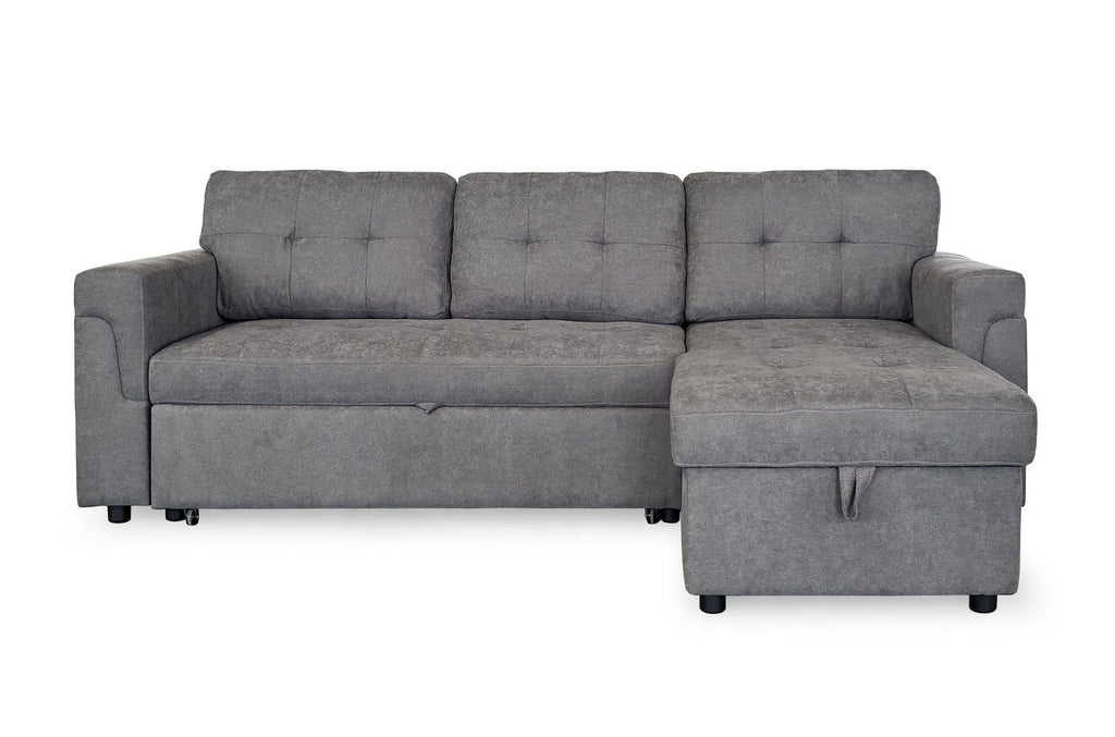 Grey Fabric Universal Corner Sofabed
