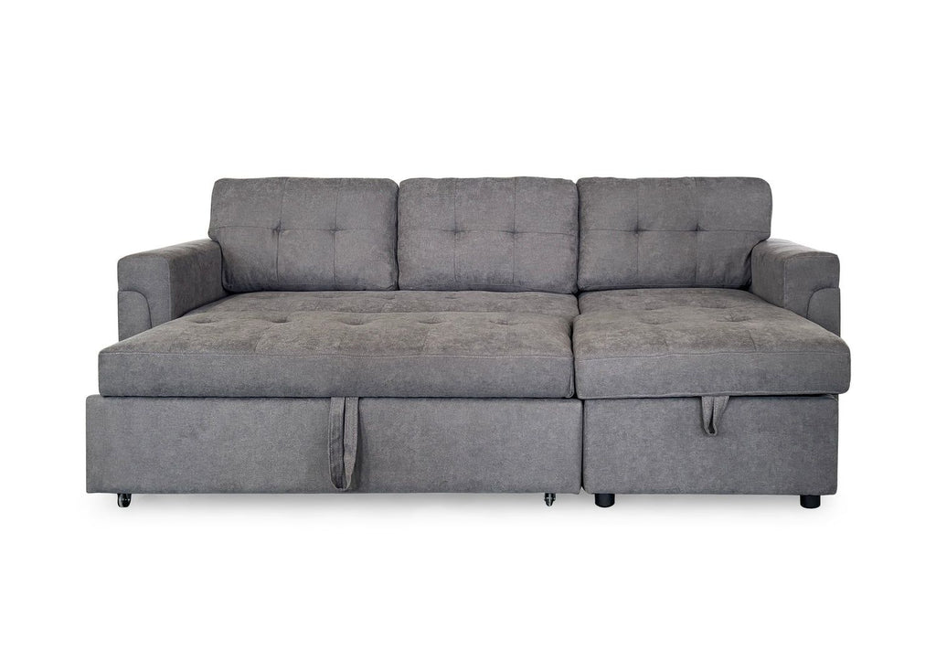 Grey Fabric Universal Corner Sofabed