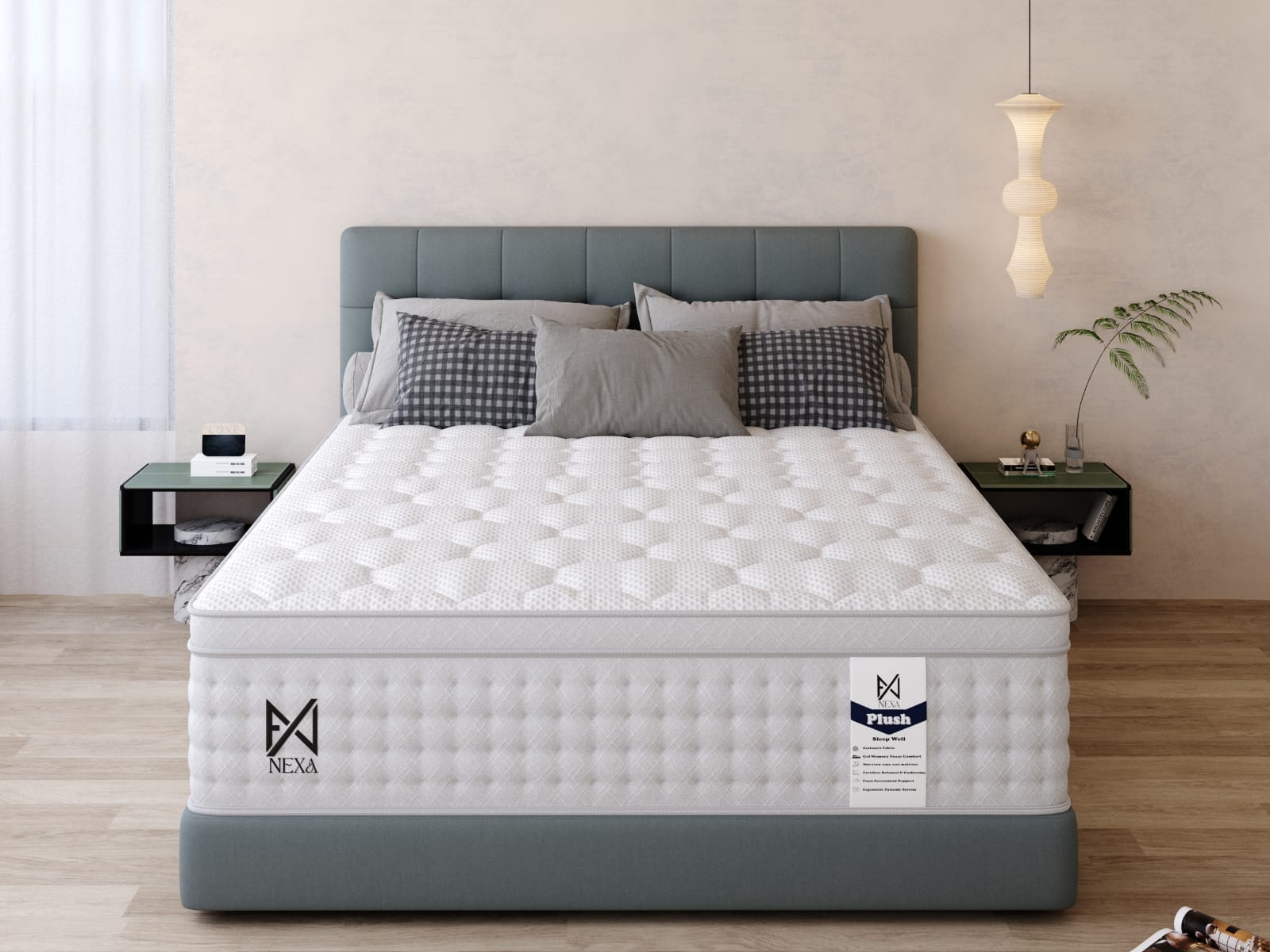 Plush Nexus 1000 Firm Pillow Top Pocket Mattress