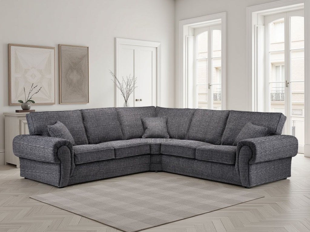 Wilcot Sofa Grey Large Corner