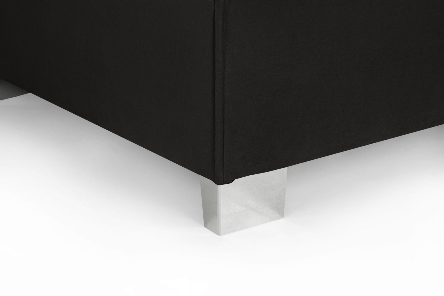 Black Fabric U Shape Corner Sofa with Bolster Cushions