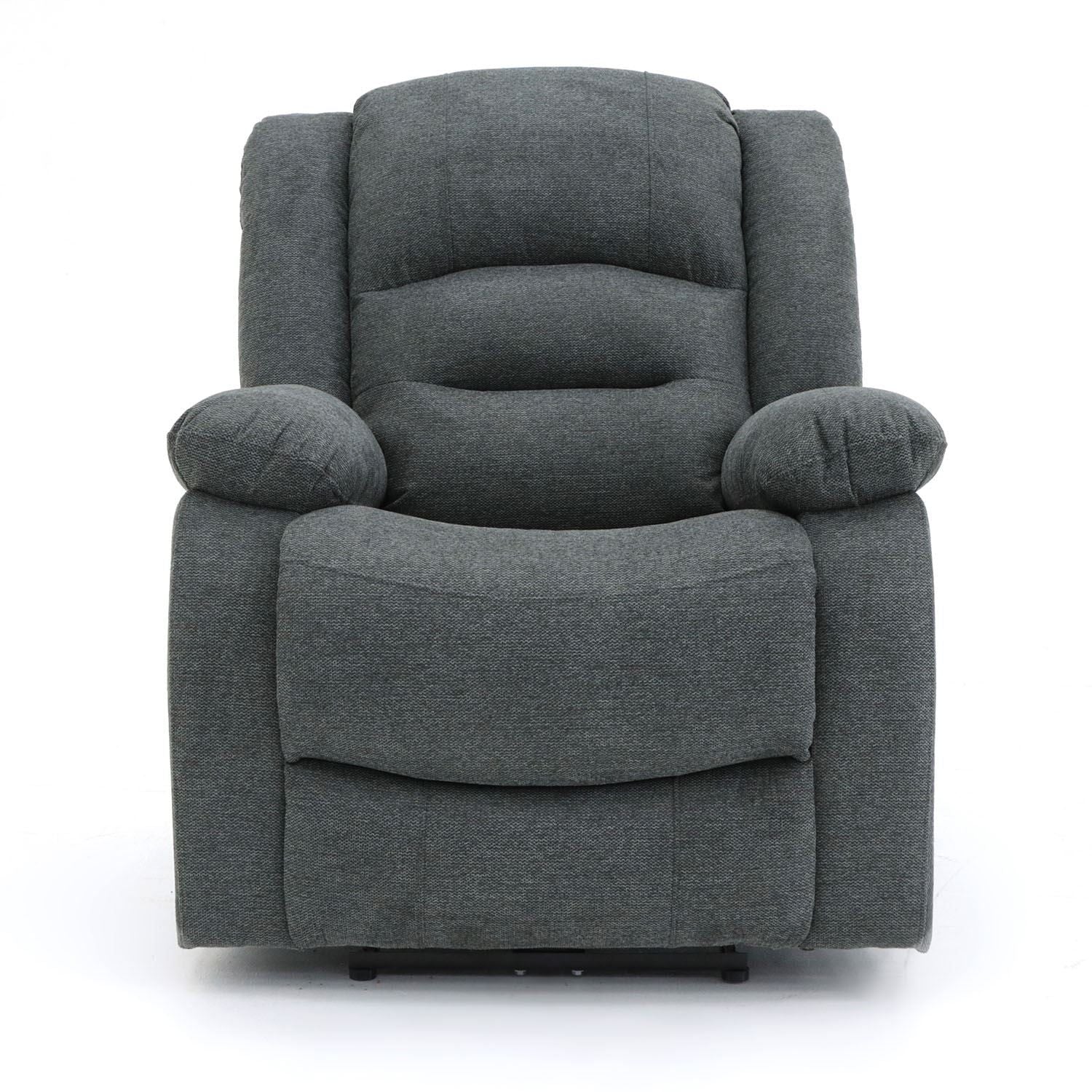Graphite Fabric Electric Recliner Armchair