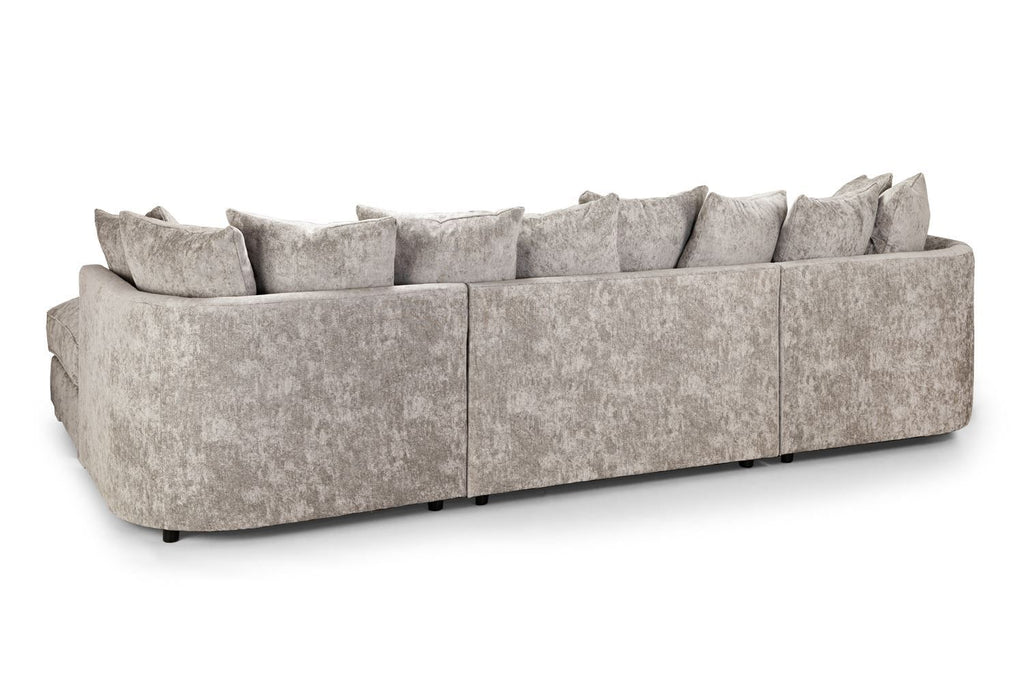 Truffle Fabric U Shape Pillow Scatter Back Large Corner Sofa