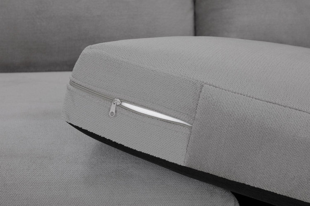 Grey Velvet Fabric Upholstery Armchair