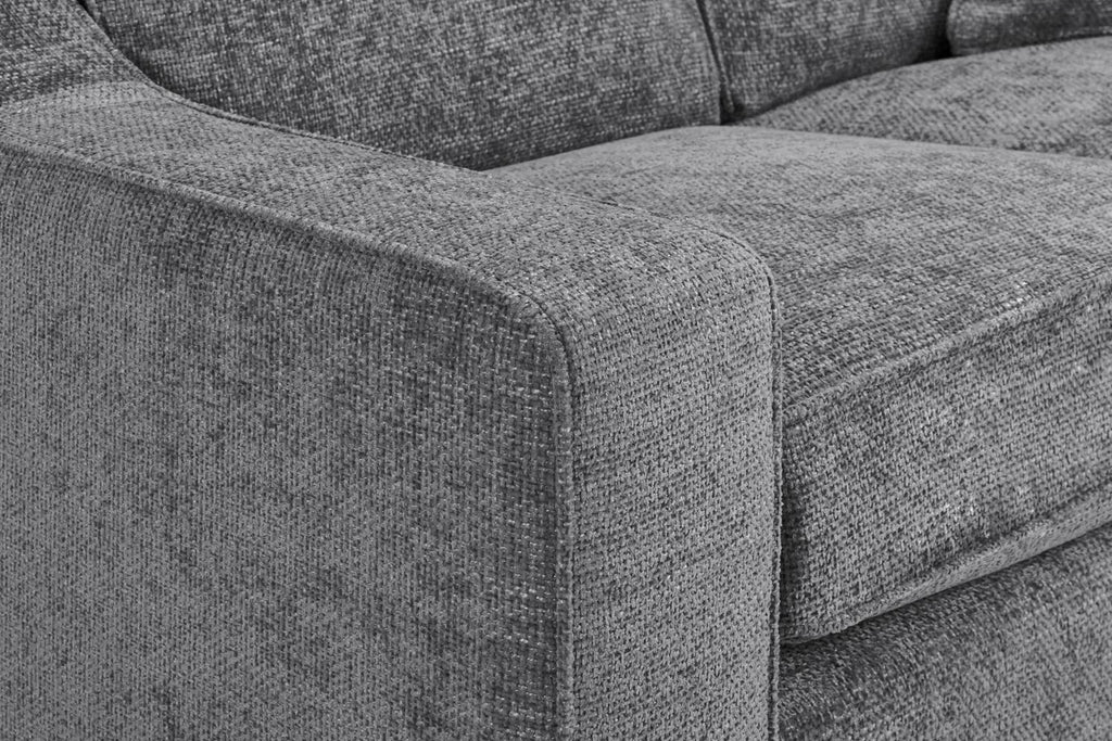 Grey Fabric Standard Back 3 Seater Sofa