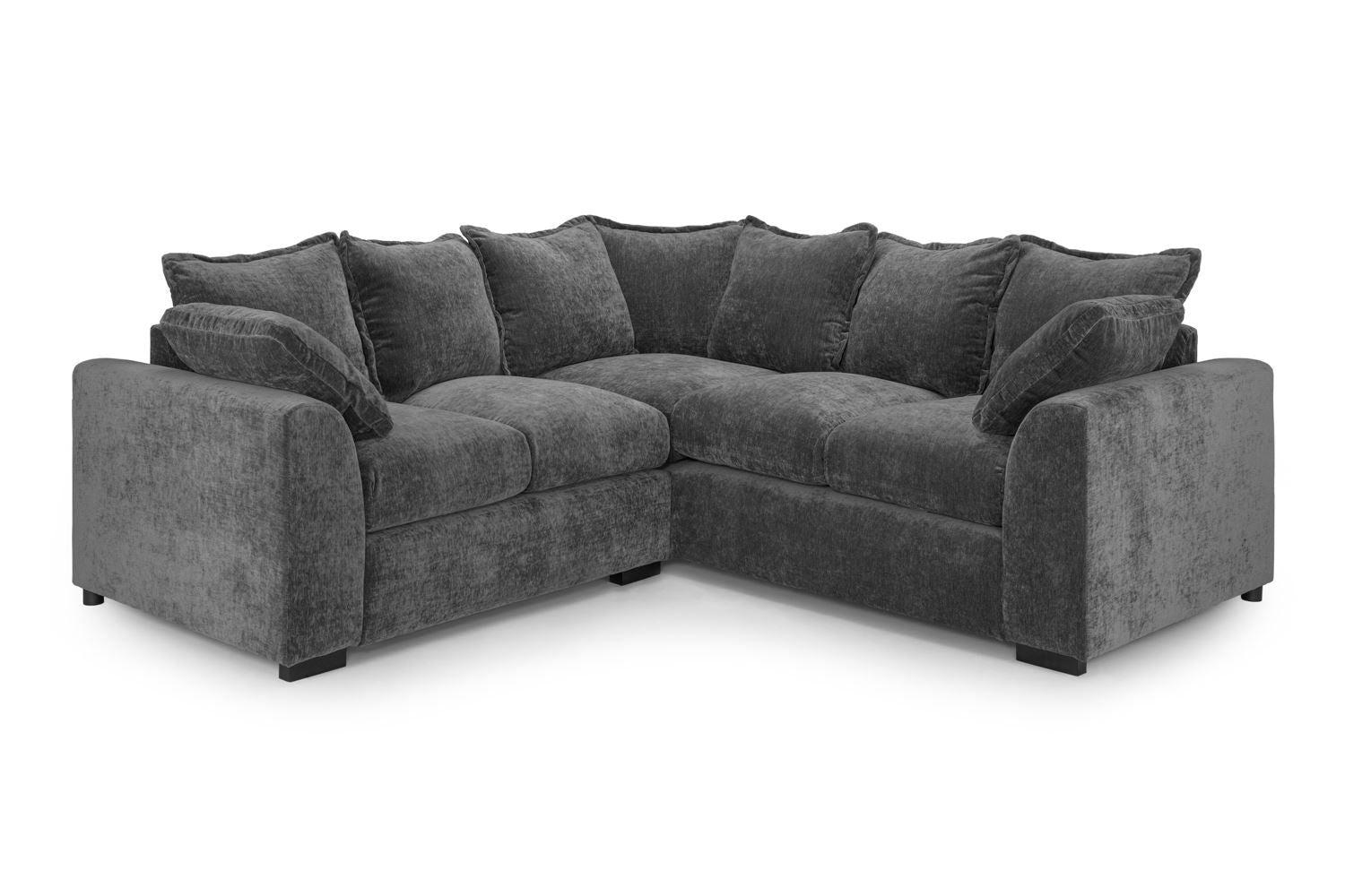 Grey Fabric Large Scatter Back Corner Sofa Group