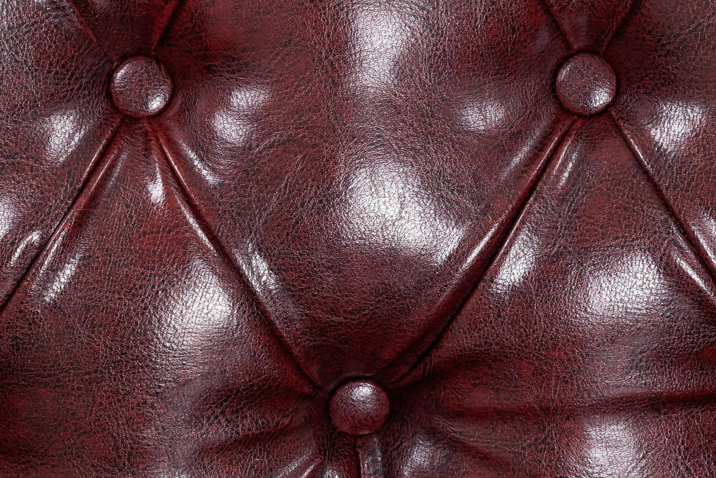 Oxblood Red Bonded Leather Buttoned Back Chesterfield Chair