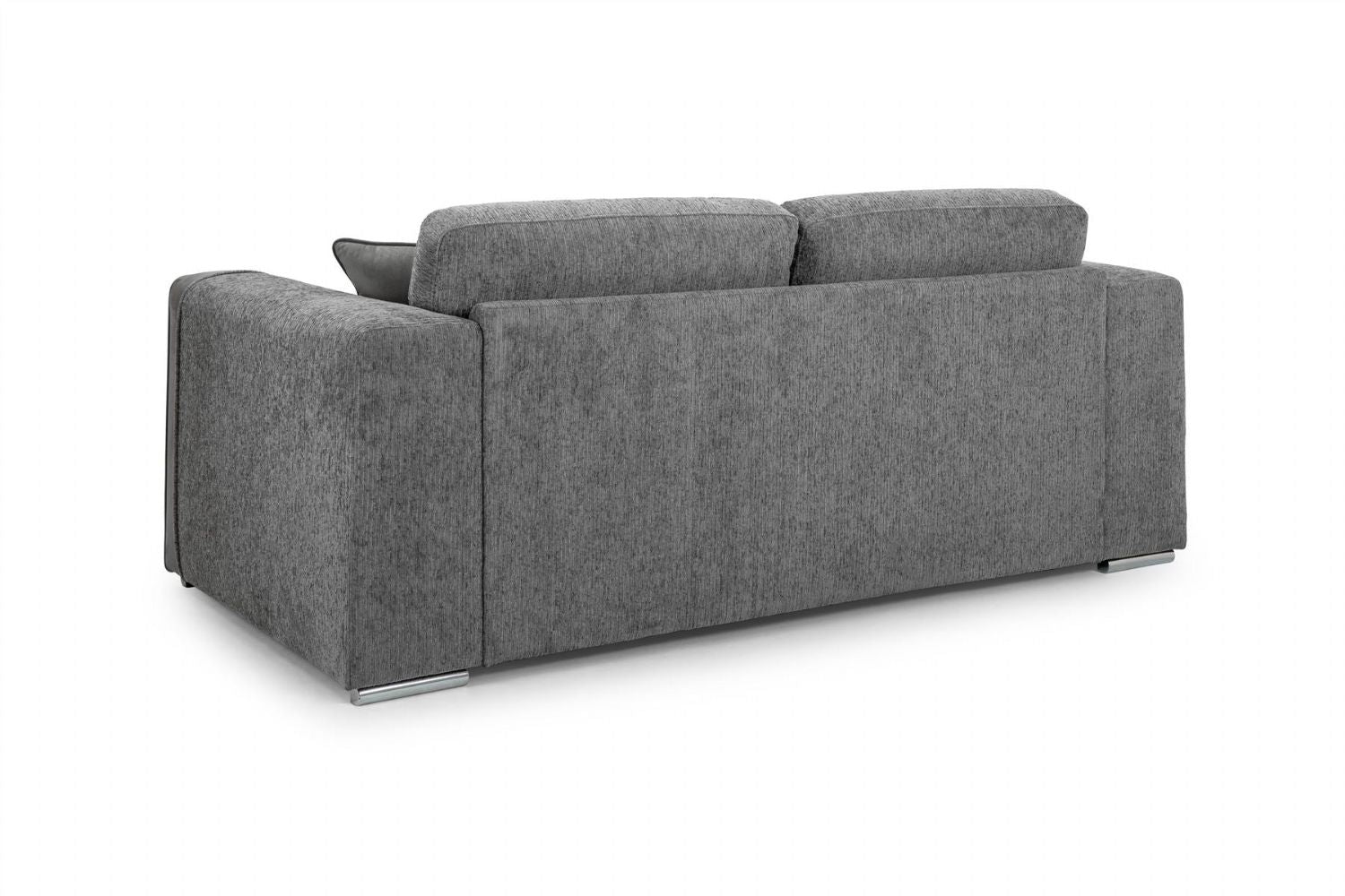 Grey Fabric 3 Seater Standard Back Sofa