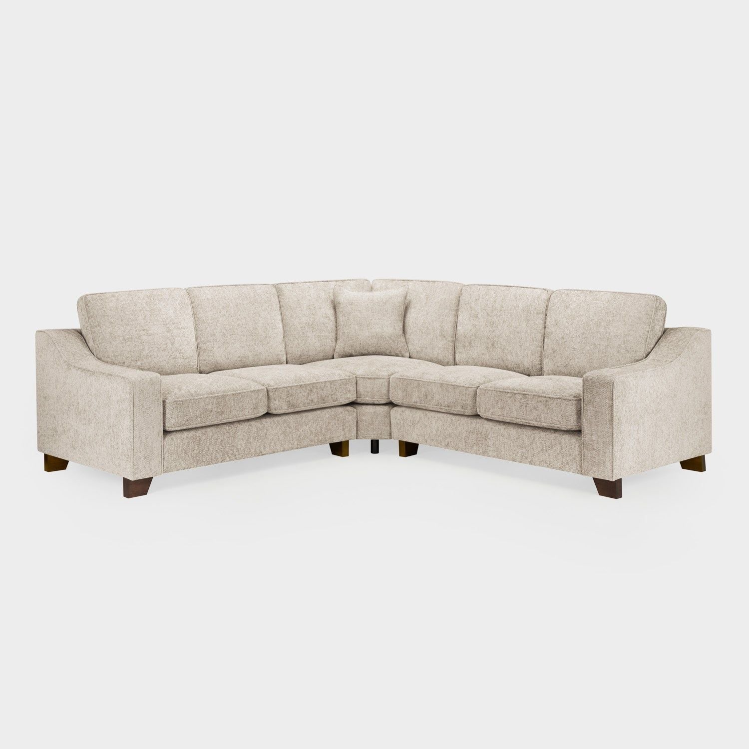 Stone Woven Fabric Large Corner Group Sofa