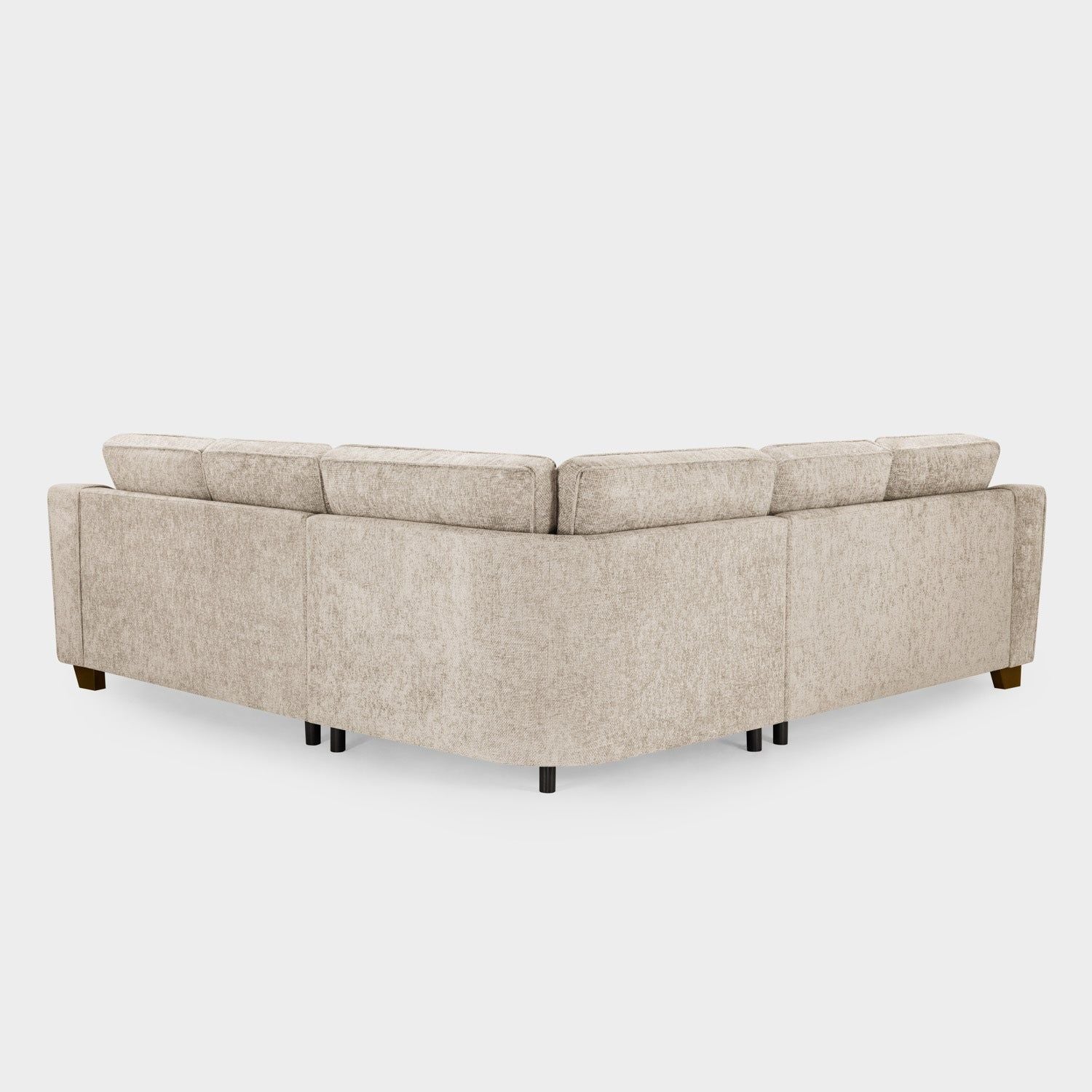 Stone Woven Fabric Large Corner Group Sofa