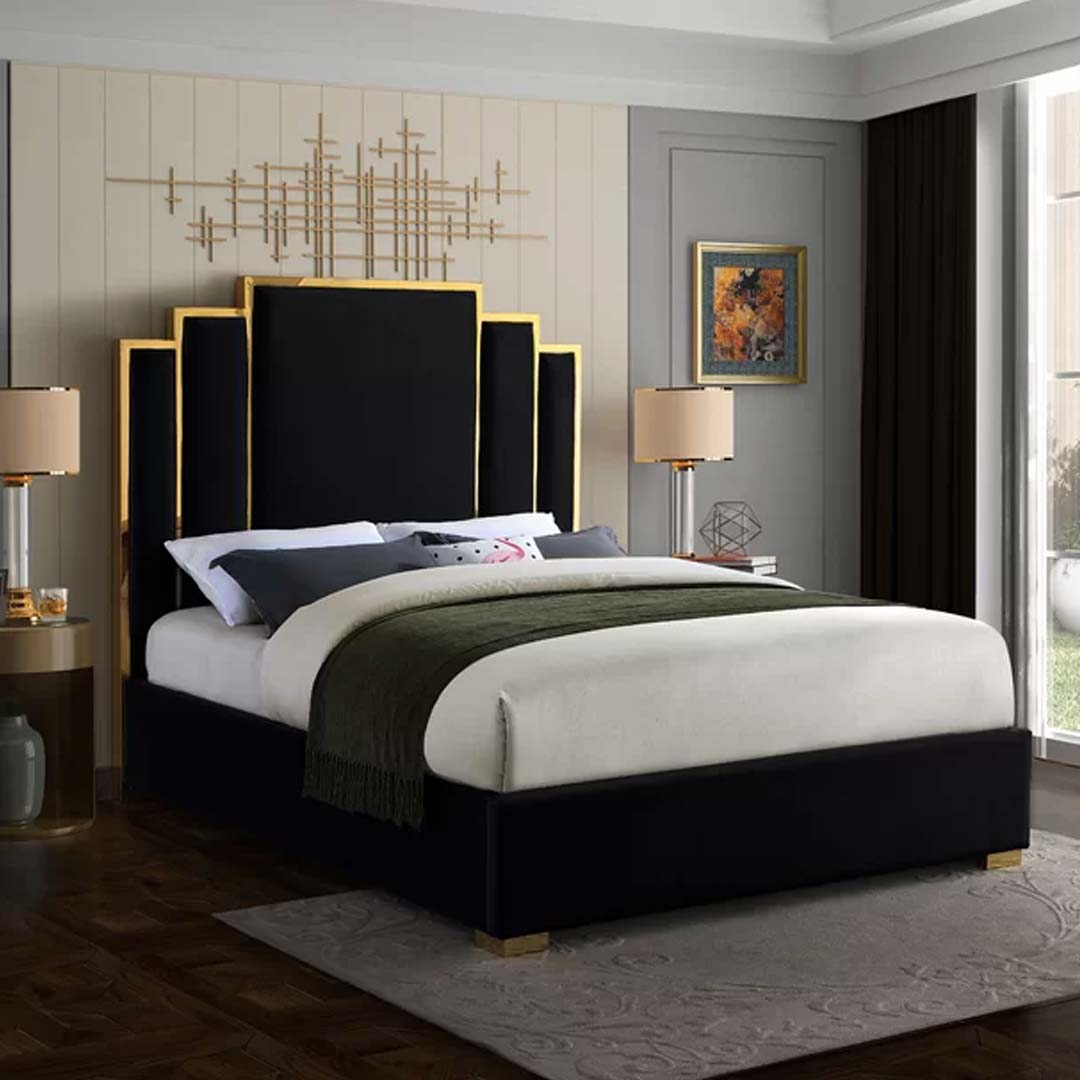 Harlen Gold Strip Bed