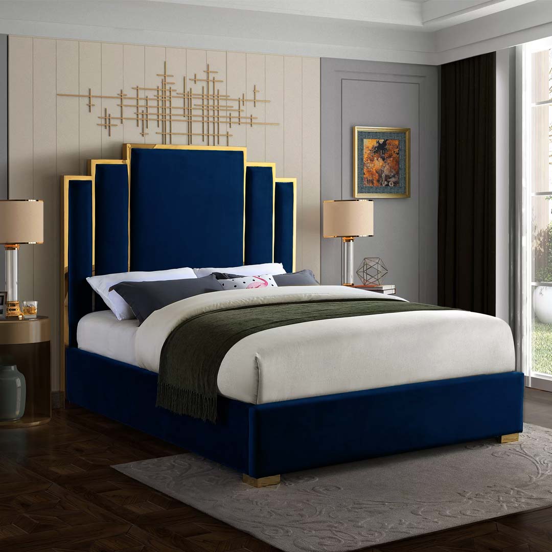 Harlen Gold Strip Bed